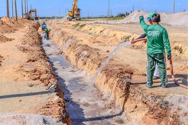 imagem uso de tubos corrugados de pead em redes de drenagem pluvial