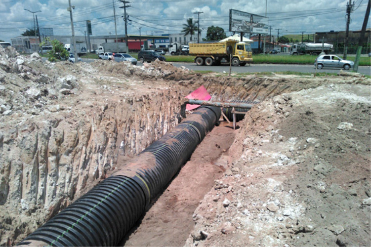 imagem projeto executivo de drenagem comprova vantagens dos tubos pead adstigre