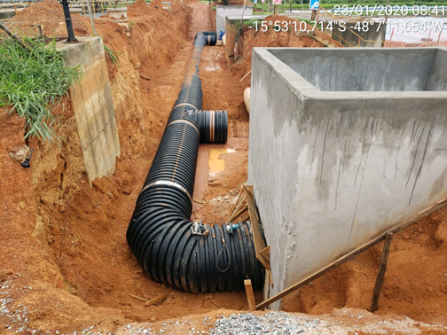 Caesb utiliza tubos corrugados em PEAD para revitalizar e ampliar Estação de tratamento de esgoto sanitário do DF. 8 16 1